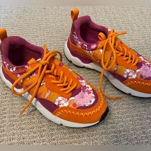Lola Pink Multi Floral Print Sneakers by Chelsea & Violet